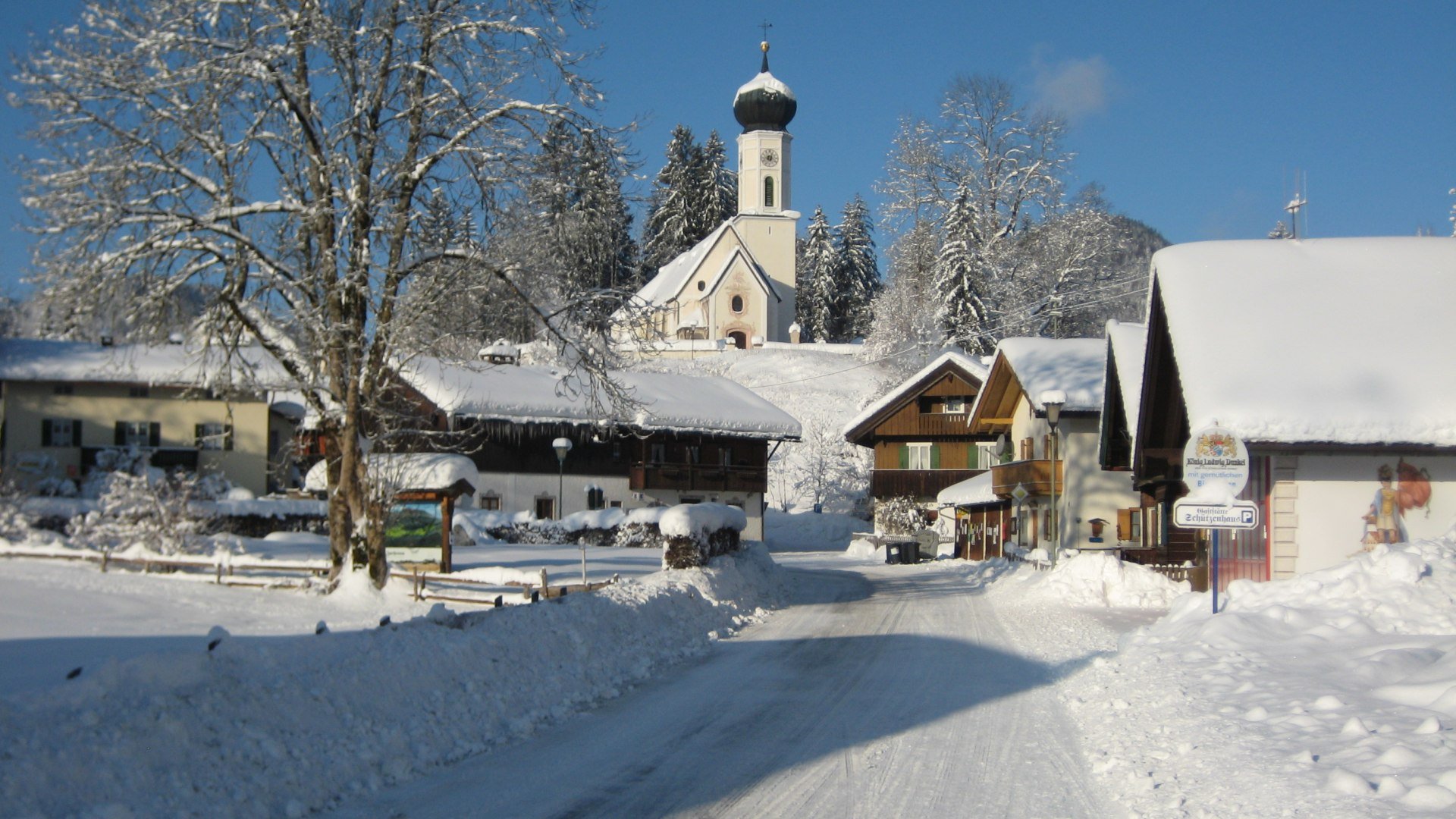 Dorf im Winter