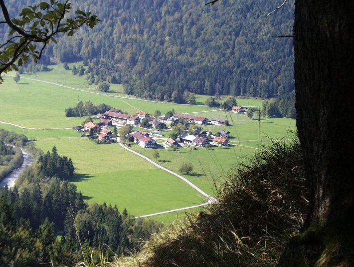 Blick nach Höfen von Rotwand, © Gemeinde Jachenau