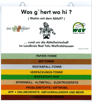 Abfuhkalender, © Gemeinde Jachenau