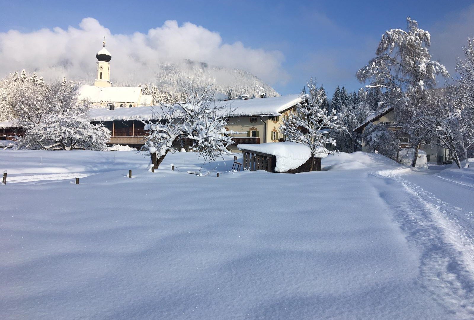 Winter Dorf, © Gemeinde Jachenau