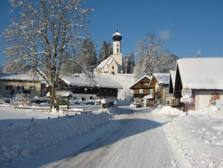 Dorf im Winter, &copy; Gemeinde Jachenau