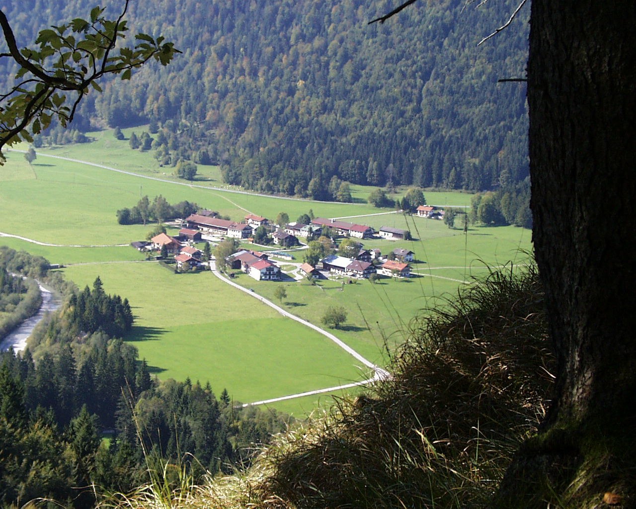 Blick nach Höfen von Rotwand, © Gemeinde Jachenau