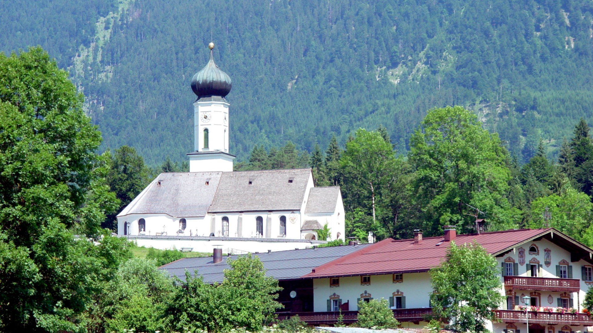 Blick Kirche, © Gemeinde Jachenau