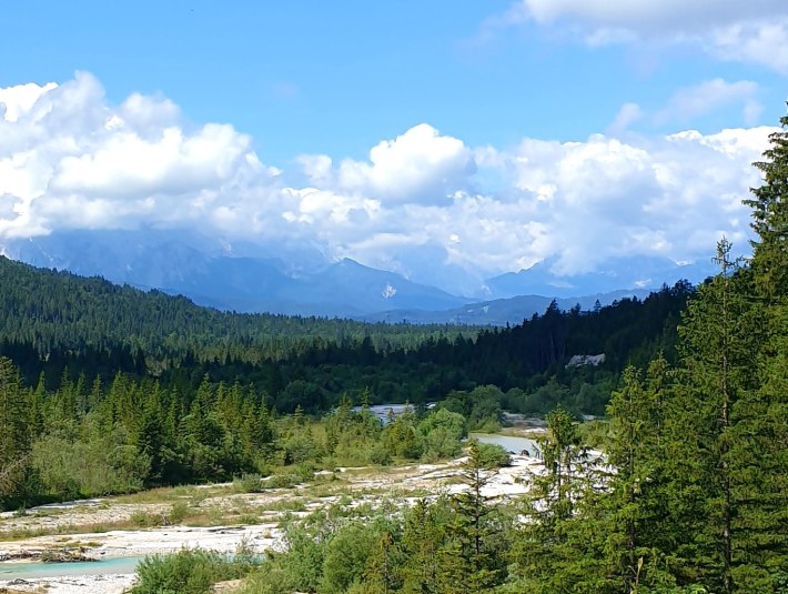 Blick von Matstraße Vorderriss - Wallgau